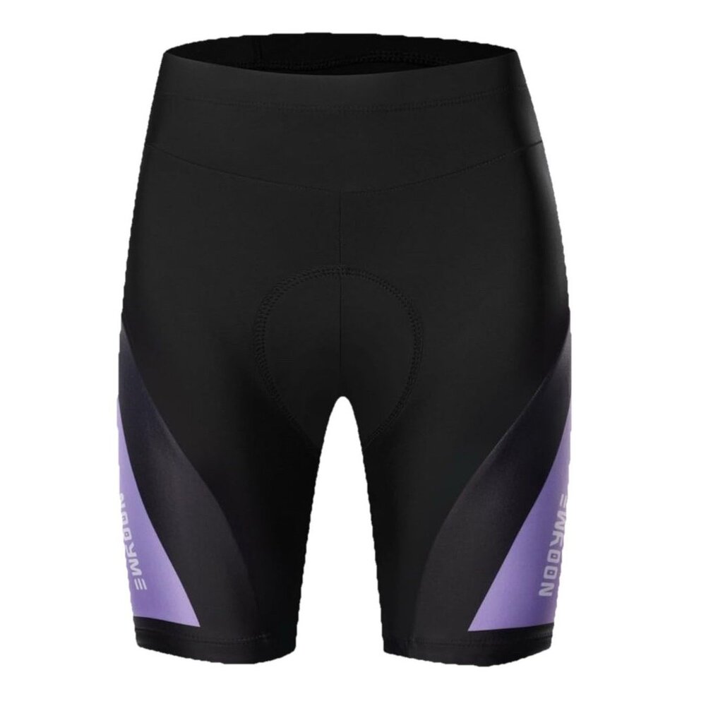 NOOYME Women’s Cycling‎ Bike Shorts 3D Padded Black Purple Size Small Comfort